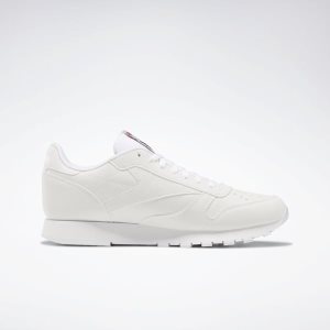 Reebok Classic Leather Turnschuhe Herren - Weiß/Grau/Rot/Schwarz - DE 347-YHJ